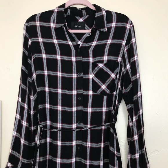 SOLD! Rails “Nadine” Plaid Shirt/Dress Small - Picture 2 of 8